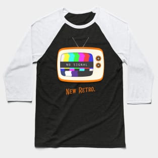 No Signal Retro TV Color Bars Vintage Classic Go Retro Graphic Retro Baseball T-Shirt